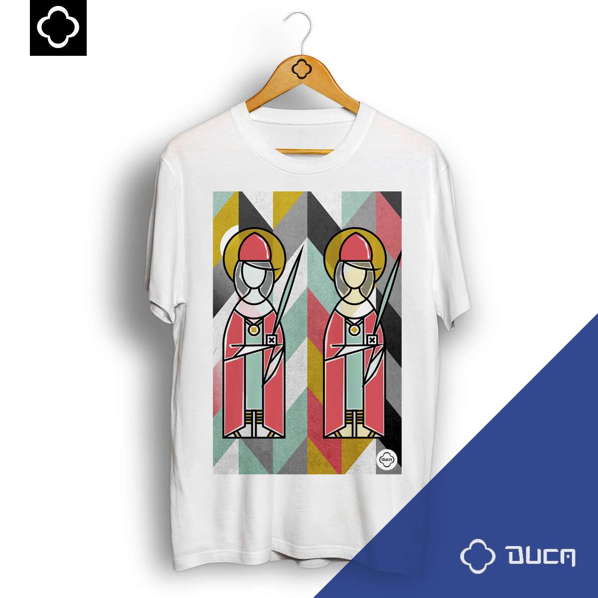 Camiseta Cavalera Estampa Du Dudu e Edu - Branca - Camisetas