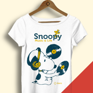 Baby look Branca - Snoopy Dj