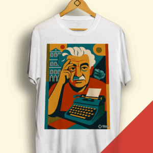 Tshirt Branca - Jorge Amado Geométrico