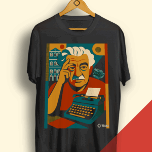 Tshirt Preta - Jorge Amado Geométrico