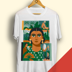 T-shirt Branca - Tarcila do Amaral Geométrica