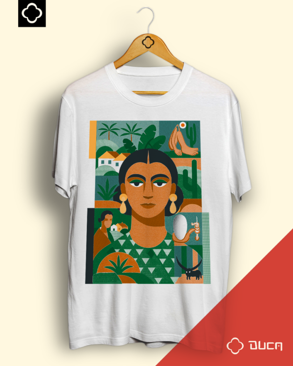 T-shirt Branca - Tarcila do Amaral Geométrica