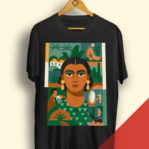 T-shirt Preta - Tarcila do Amaral Geométrica