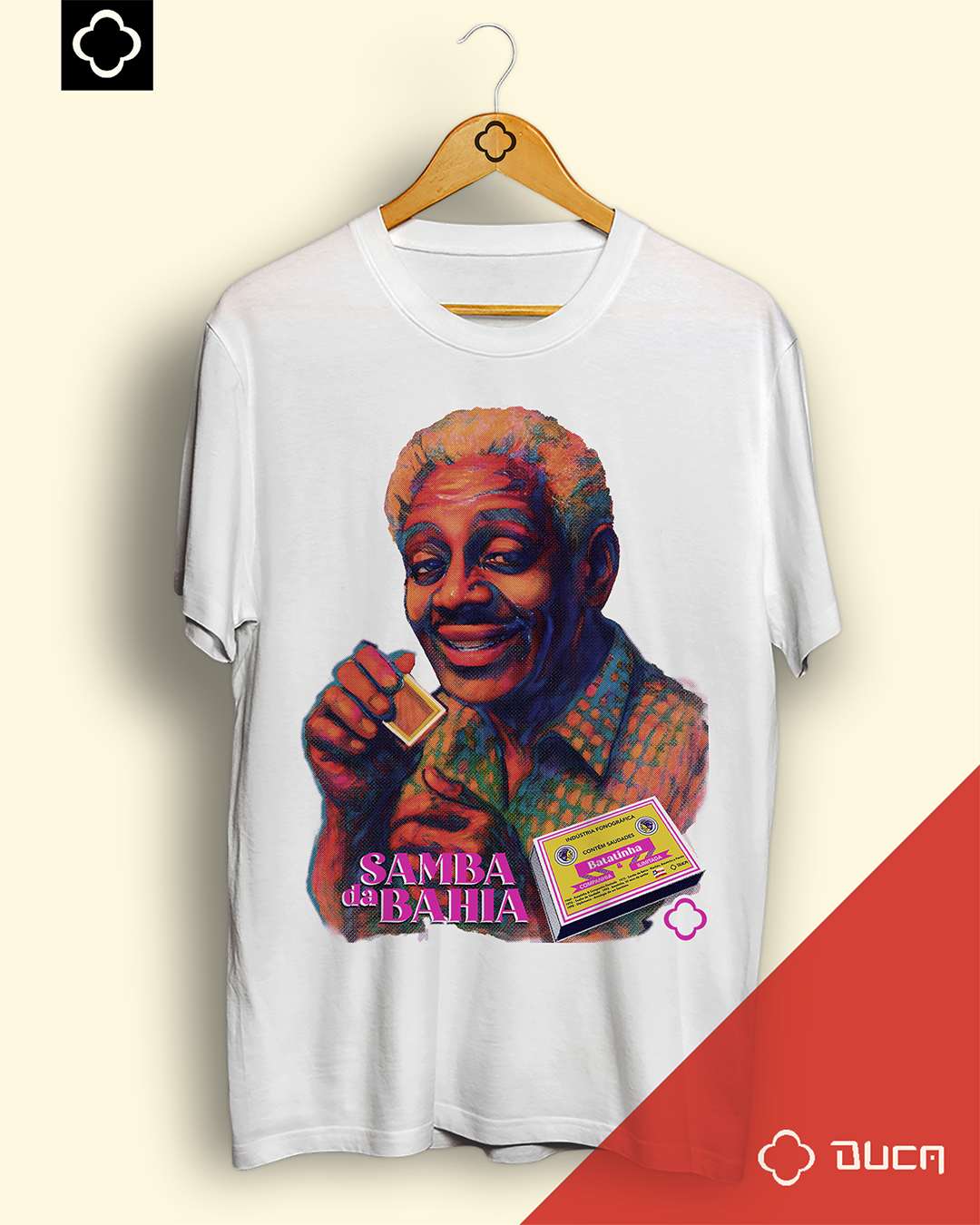 T-shirt Branca - Samba da Bahia - Batatinha (cópia)