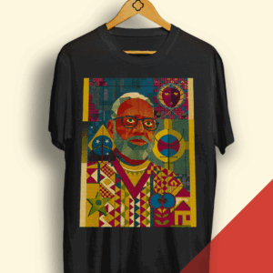 T-shirt Preta - Abdias Nascimento Geométrico