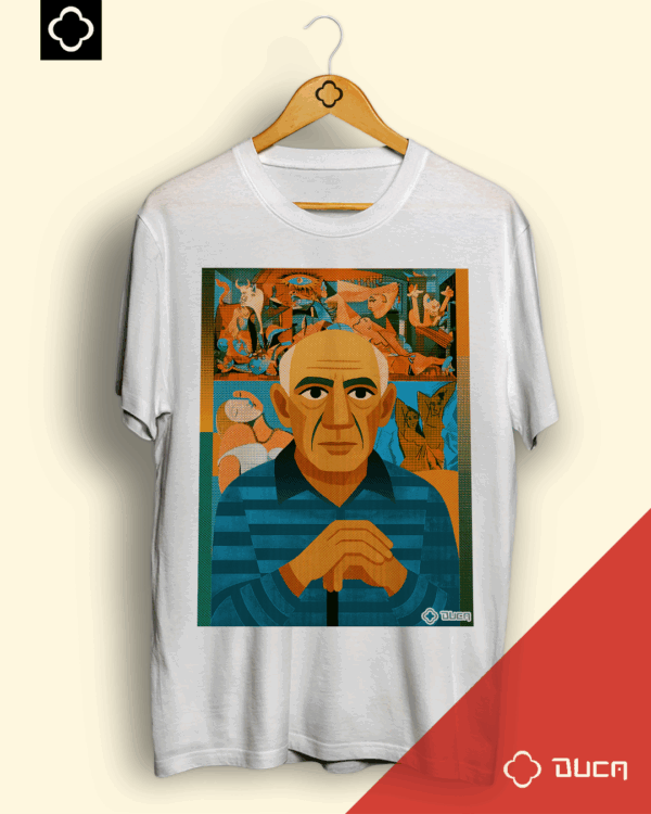 T-shirt Branca - Pablo Picasso Geométrico