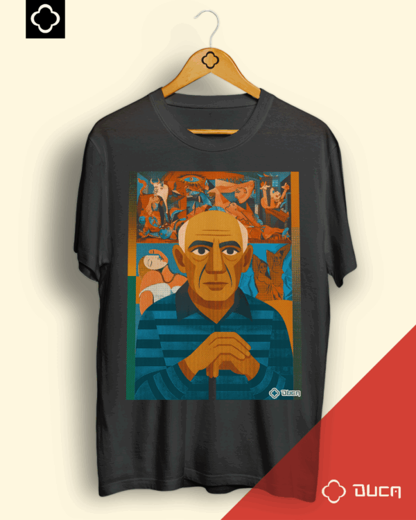 T-shirt Preta - Pablo Picasso Geométrico