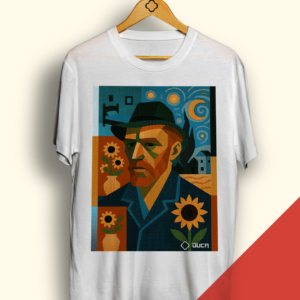 T-shirt Branca - Van Gogh Geométrico