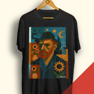 T-shirt Preta - Van Gogh Geométrico