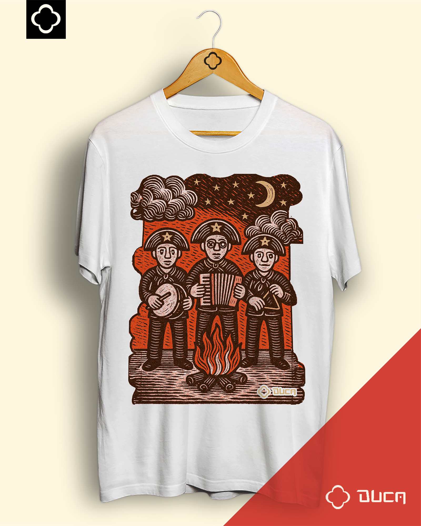 Camiseta Branca - Trio Nordestino - Mestre Vitalino