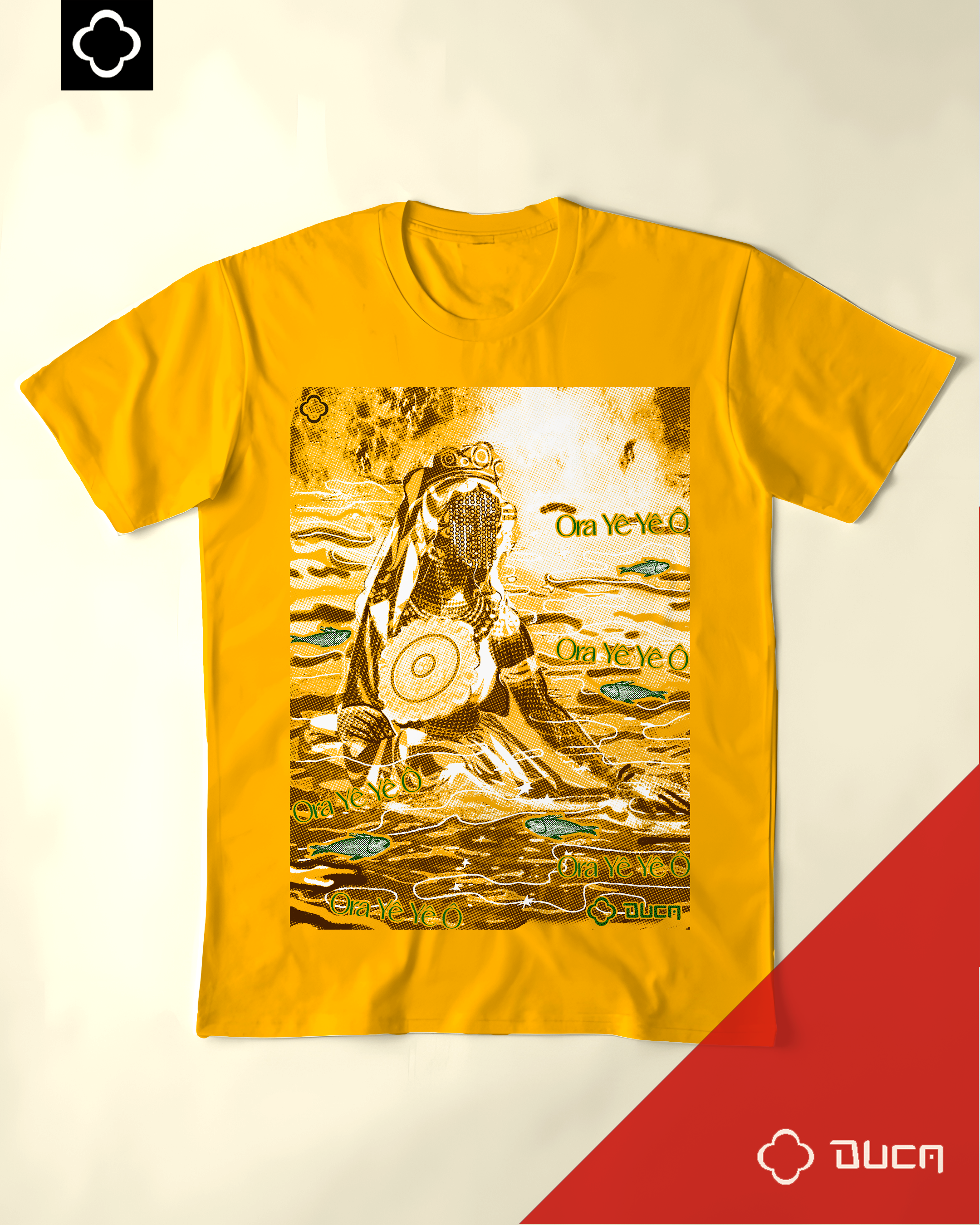 Camiseta Branca Oxum - vetor