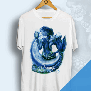 T-shirt Branca - Iemanjá em aquarela