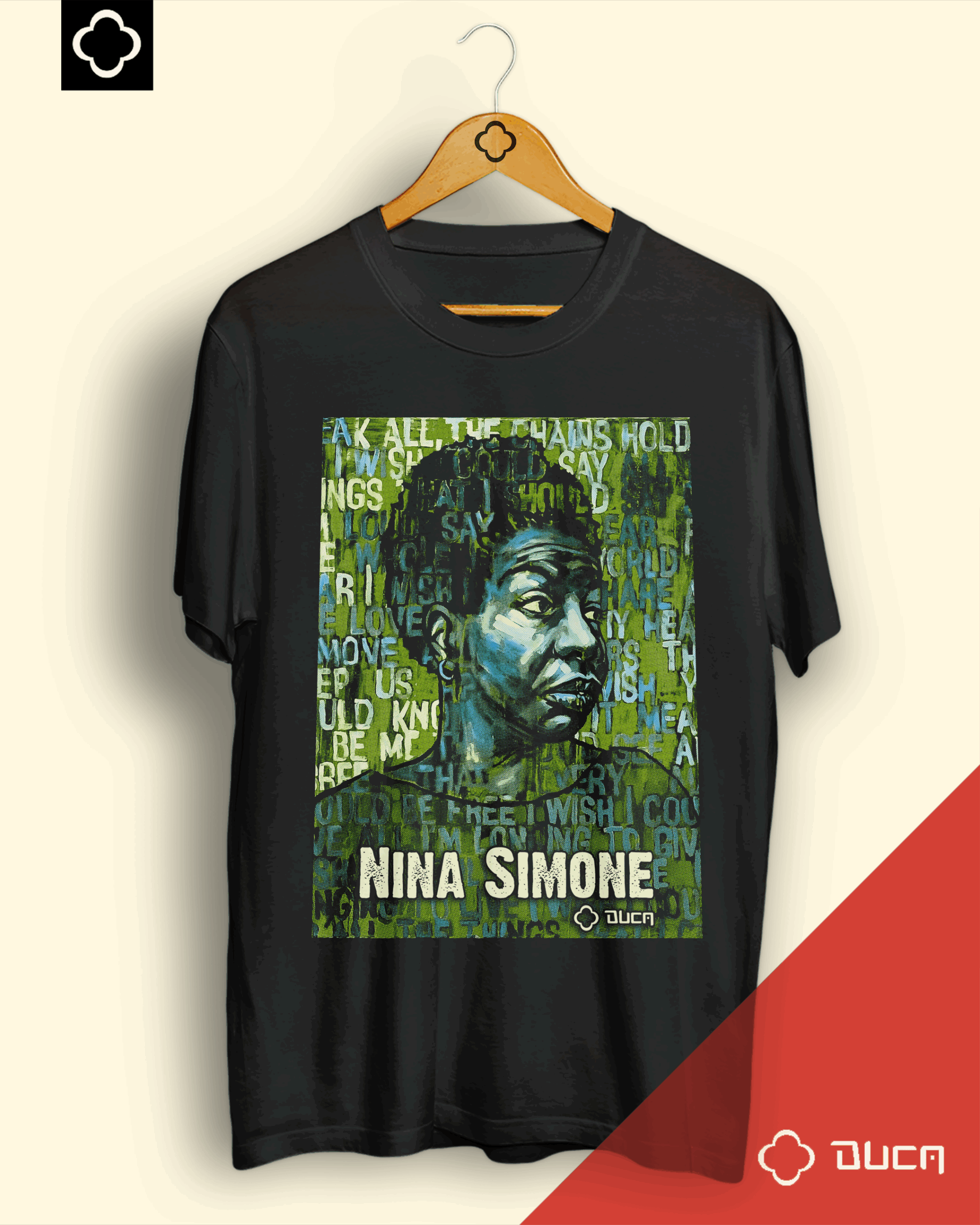 Camiseta Preta - Ibejis - Nina Simone - Pintura