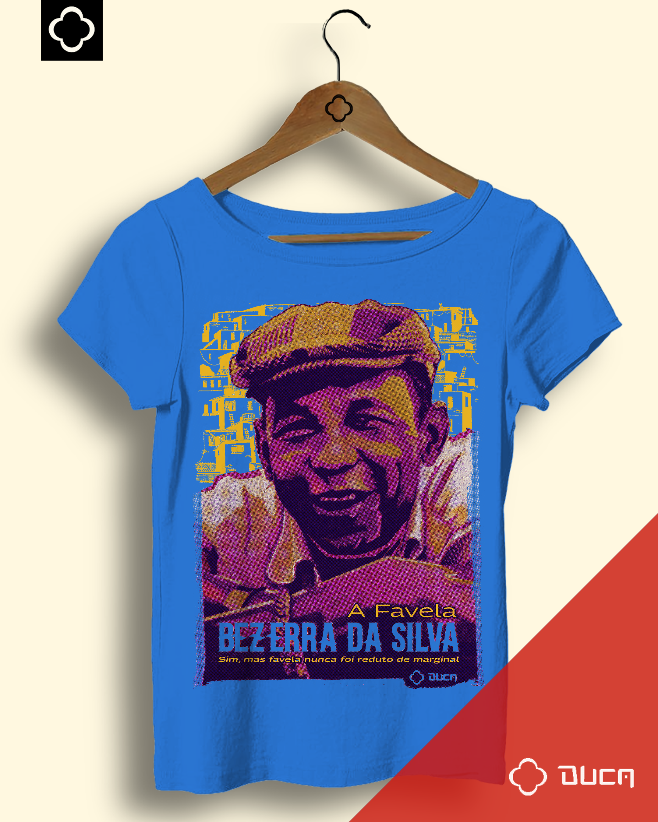 Baby look Azul - Bezerra da Silva - A Favela