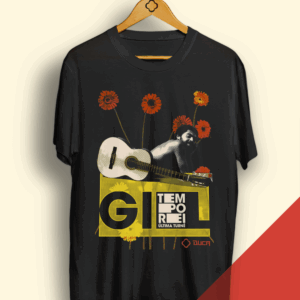 T-shirt Preta - Gilberto Gil - Tempo Rei