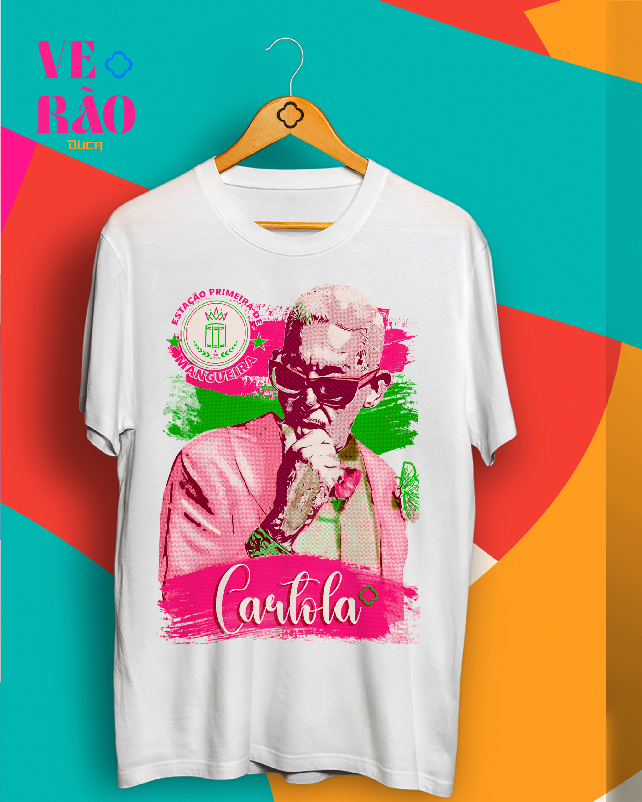 T-shirt Branca - Cartola - Estação primeira de Mangueira - Imagem 3